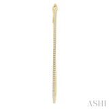 1 ctw Inside & Outside Round Cut Diamond Hoop Earring in 14K Yellow Gold