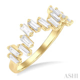 1/2 Ctw Scatter Baguette Cut Diamond Fashion Band in 14K Yellow Gold