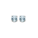 14KT White Gold Classic Book Color Stud Earrings