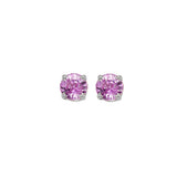 14KT White Gold Classic Book Color Stud Earrings