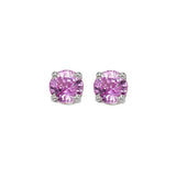14KT White Gold Classic Book Color Stud Earrings