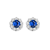 14KT White Gold & Diamond Classic Book Color Ensembles Fashion Earrings  - 3/4 ctw