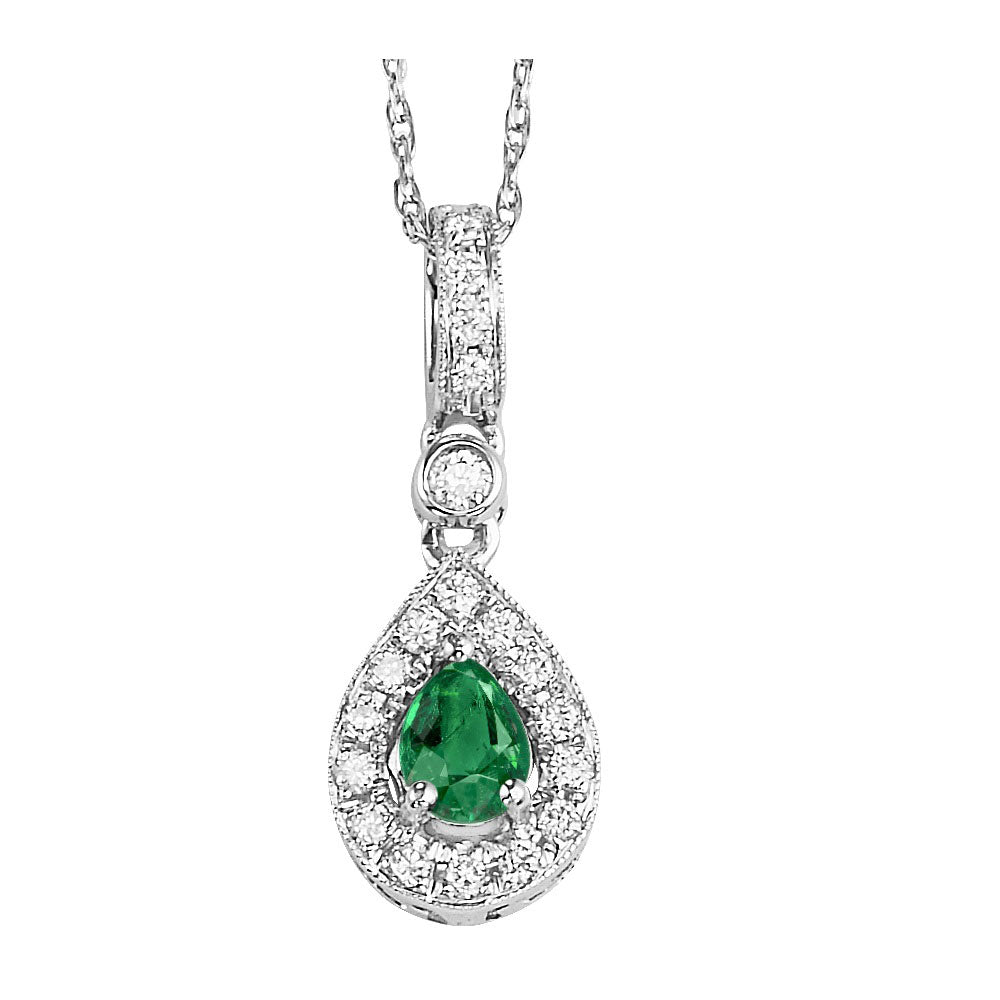14KT White Gold & Diamond Classic Book Color Ensembles Neckwear Pendant  - 1/10 ctw
