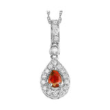 14KT White Gold & Diamond Classic Book Color Ensembles Neckwear Pendant  - 1/10 ctw
