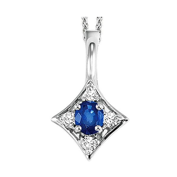 14KT White Gold & Diamond Classic Book Color Ensembles Neckwear Pendant  - 1/10 ctw