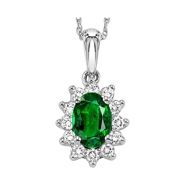 14KT White Gold & Diamond Classic Book Color Ensembles Neckwear Pendant  - 1/5 ctw