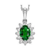 14KT White Gold & Diamond Classic Book Color Ensembles Neckwear Pendant  - 1/5 ctw