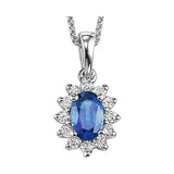 14KT White Gold & Diamond Classic Book Color Ensembles Neckwear Pendant  - 1/5 ctw