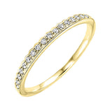 10KT Yellow Gold & Diamond Classic Book Stackable Fashion Ring  - 1/8 ctw