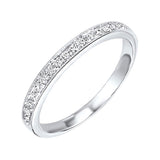10KT White Gold & Diamond Classic Book Stackable Fashion Ring  - 1/8 ctw