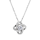 Love Knot Pendant with Central Stone