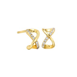 Infinity Huggie Stud Earrings