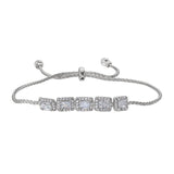 Emerald Cut Simulated Diamond Bolo Bracelet