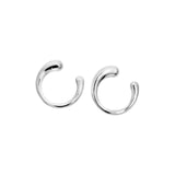 Tapered 3/4 Open Circle Stud Earrings