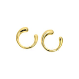 Tapered 3/4 Open Circle Stud Earrings