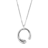 Tapered 3/4 Open Circle Pendant