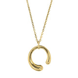 Tapered 3/4 Open Circle Pendant