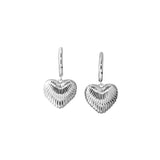 Shell Pattern Heart Drop Earrings
