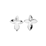 Asymetrical Flower Stud Earrings