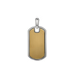 Two Tone Dog Tag Pendant Charm