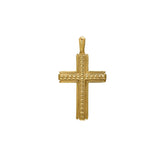 Studded Center Cross Pendant Charm