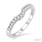 1/4 Ctw Round Cut Diamond Wedding Band in 14K White Gold