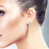 1/20 Ctw Round Cut Diamond Fashion Earrings in Sterling Silver