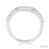 1/3 Ctw Round Cut Diamond Wedding Band in 14K White Gold