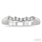 1/5 Ctw Round Cut Diamond Wedding Band in 14K White Gold