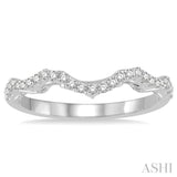 1/5 ctw Round Cut Diamond Wedding Band in 14K White Gold