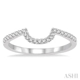 1/5 ctw Round Cut Diamond Wedding Band in 14K White Gold