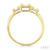 1/2 Ctw Past, Present & Future Baguette and Round Cut Diamond Fusion Fashion Ring in 14K Yellow Gold