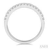 1/3 Ctw Round Cut Diamond Wedding Band in 14K White Gold