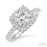 1/2 Ctw Diamond Semi-Mount Engagement Ring in 14K White Gold