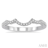 1/6 Ctw Round Cut Diamond Wedding Band in 14K White Gold