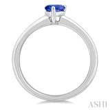 7X5MM Pear Cut Tanzanite Precious Solitaire Ring in 14K White Gold
