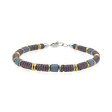 Brown and Gold Beaded Bracelet