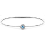 December Birthstone Bangle Bracelet