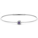 February Birthstone Bangle Bracelet