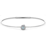 March Birthstone Bangle Bracelet
