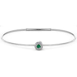 May Birthstone Bangle Bracelet