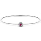July Birthstone Bangle Bracelet