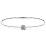 August Birthstone Bangle Bracelet