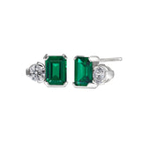 May Emerald Cut Birthstone Earrings
