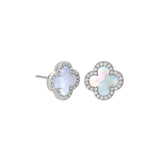Mother of Pearl Clover Stud Earrings