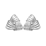Woven Triangle Large Stud Earrings