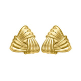Woven Triangle Large Stud Earrings
