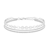 Twisted Rope, Curb, and Disc Station Bracelet Stack