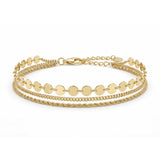 Twisted Rope, Curb, and Disc Station Bracelet Stack