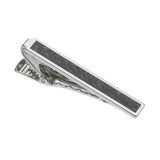Tie Bar with Grey Swirl Epoxy Center